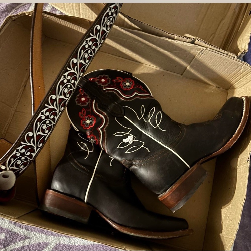 & Other Stories Black and Brown Ankle Boots